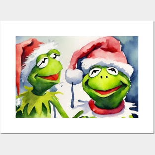 Christmas Kermit Posters and Art